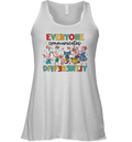 Everyone Communicates Differently Autism Awareness Racerback Tank