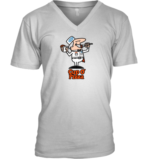Cup O Pizza V Neck T Shirt