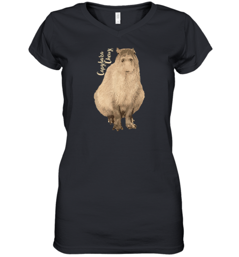 Capybara Chewy Women039S V Neck T Shirt