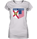 Dual Citizen Of The Usa And Florida Women039S V Neck T Shirt