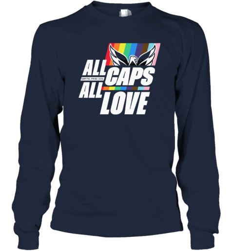 All Caps All Love Capital Pride 2024 Gay Pride Long Sleeve T Shirt