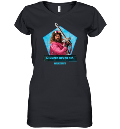 A Minecraft Movie Winners Never Die Garrett The Garbage Man Women039S V Neck T Shirt