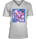 Big Car Fish Neon 2024 V Neck T Shirt