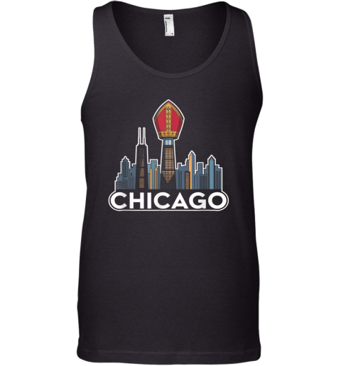 Chicago039S Pope Leo Catholic Pride Design Skyline With Hat Tank Top