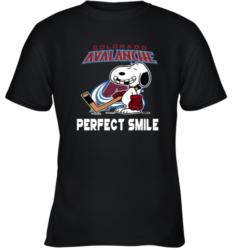 Colorado Avalanche Snoopy Perfect Smile The Peanuts Youth T Shirt