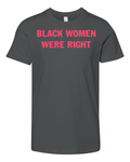 Black Women Were Right Premium Youth T Shirt