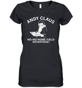 Andy Claus Ho Ho Home Field Advantage For Kc In The Playoffs Women039S V Neck T Shirt