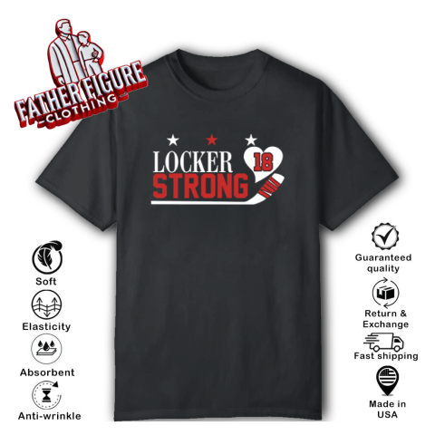 Craig Laughlin Locker Strong18 Heart Hockey T Shirt