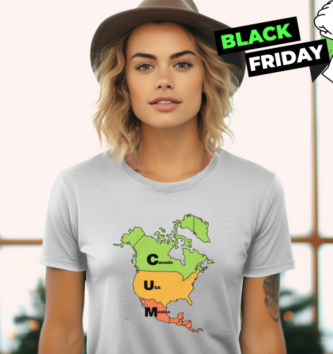 Cum Map Usa Mexico And Canada Women039S T Shirt