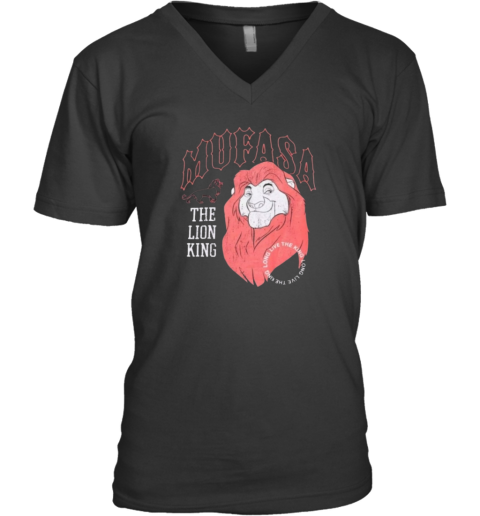Disney The Lion King Mufasa Tonal Portrait V Neck T Shirt