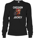 Chicken Jockey Fun Gag Novelty Long Sleeve T Shirt