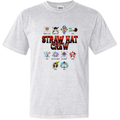 Anime Straw Hat Crew Jolly Roger Logos Dyed Heavyweight T Shirt