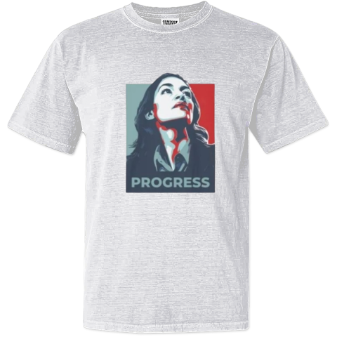 Alexandria Ocasio Cortez Aoc Progress Dyed Heavyweight T Shirt