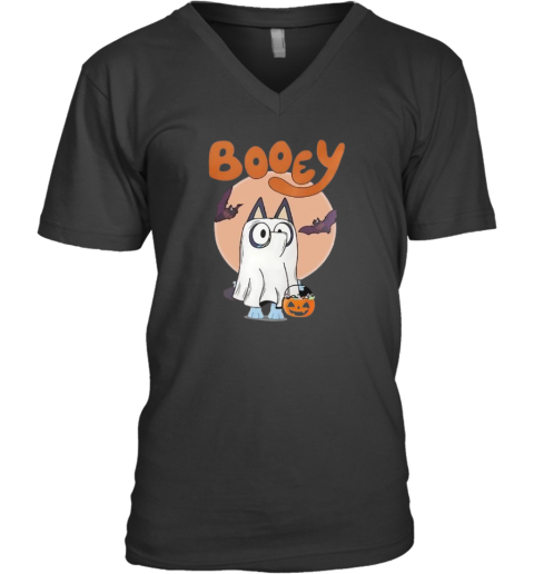 Bluey Ghost Boo Booey Halloween 2024 V Neck T Shirt