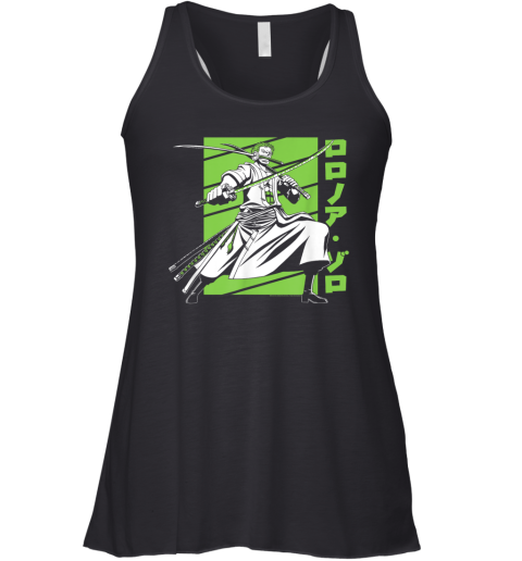 Anime White And Green Roronoa Zoro Racerback Tank