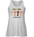 Everyone Is Welcome Here Idaho Teacher Racerback Tank