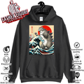 Catzilla Cat Japanese Art Funny Cat Gifts Hoodie