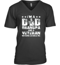 Army I Am A Dad Grandpa And A Veteran Nothing Scares Me V Neck T Shirt
