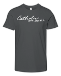 Catholic Est 33 Ad Christianity Faith Hope Love 33 Premium Youth T Shirt