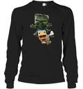 A Minecraft Movie Chicken Jockey Baby Zombie Attack Long Sleeve T Shirt