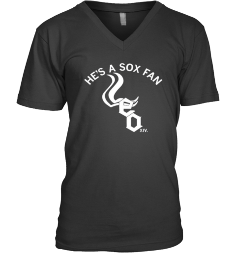 Chicago White Sox Hes A Sox Fan Pope Leo Xiv V Neck T Shirt