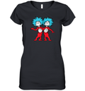 Dr Seuss Thing 1 Thing 2 Buddies Women039S V Neck T Shirt