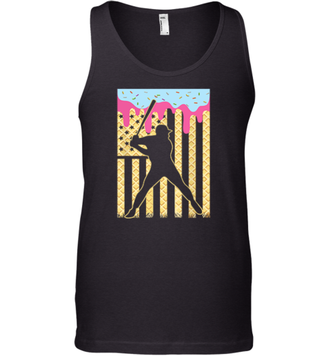 Baseball Ice Cream Drip Tank Top