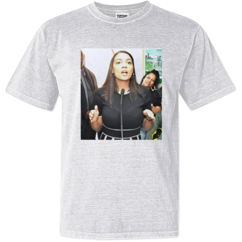Aoc Alexandria Ocasio Cortez See Through Dyed Heavyweight T Shirt