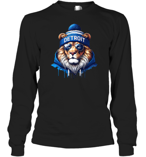 Cool Lions Detroit Football Long Sleeve T Shirt