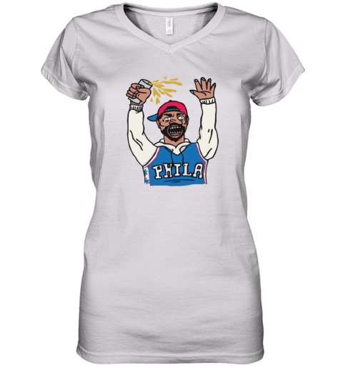 Angry Sixers Fan Women039S V Neck T Shirt
