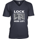 Donald Trump Lock Him Up V Neck T Shirt