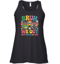 Bruh We Out Happy Last Day Of School Groovy Racerback Tank