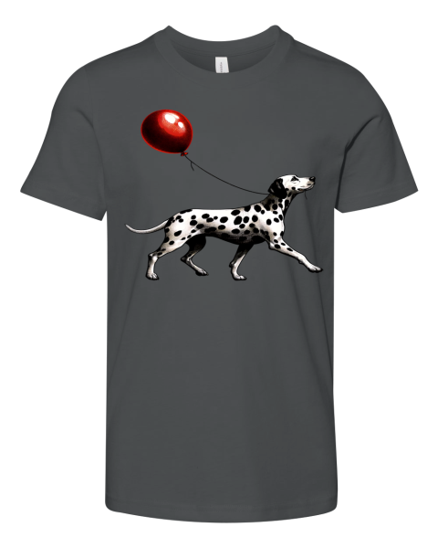 Dalmatian With Red Balloon Premium Youth T Shirt