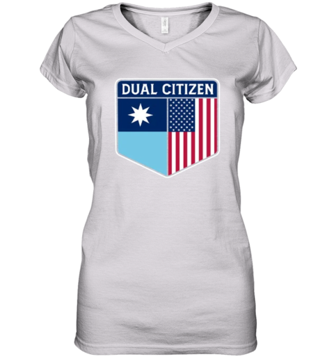 Dual Citizen Of Minnesota And The Usa Women039S V Neck T Shirt