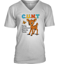 Cunt Caring Unbothered Naturally Tender V Neck T Shirt