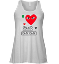 Cdg Play Logo With Red Heart Racerback Tank