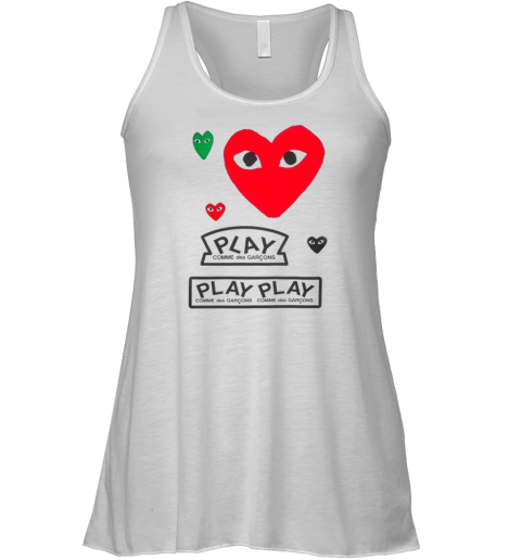 Cdg Play Logo With Red Heart Racerback Tank