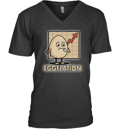 Eggflation Egg Inflation V Neck T Shirt