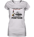 A Woman Cannot Survive On Wine Alone She Also Needs A Pontoon Women039S V Neck T Shirt