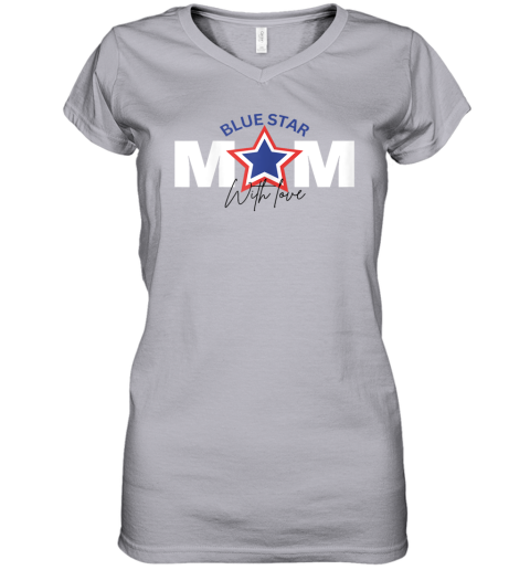 Blue Star Mom Proud Military Family Support Women039S V Neck T Shirt