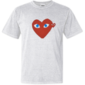 Cdg Play Red Heart Blue Eyed Dyed Heavyweight T Shirt