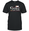 Childless Cat Lady For Kamala Harris 2024 T Shirt