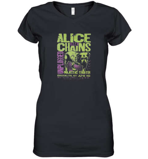 Alice In Chains Unplugged Dog Women039S V Neck T Shirt