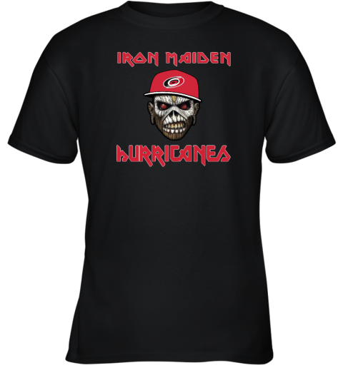 Carolina Hurricanes Iron Maiden Rock Band Youth T Shirt