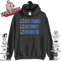 Dj Reader Give Thanks Eat Turkey Destroy Qb Hoodie