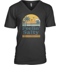 Feelin039 Salty Beach Summer Vacation Vintage V Neck T Shirt