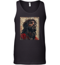 Black Jesus Face Of Jesus Cross With Crown Of Thorns Tank Top