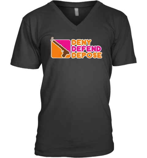 Deny Defend Depose Donuts V Neck T Shirt