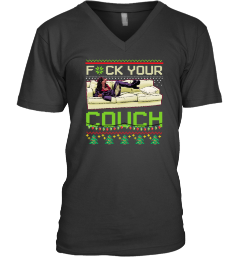 Dave Chappelle039S Show Fuck Your Couch Ugly Christmas V Neck T Shirt