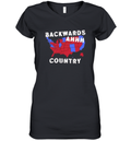 Backwards Ahhh Country Women039S V Neck T Shirt